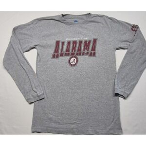 Alabama Crimson Tide men's NCAA gray long sleeve logo t-shirt game day sz M